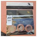 2012 ATB 3 coin set Arcadia National Park