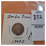 1907 S Barber Dime