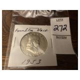 1953 Franklin half dollar