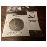 1974-D Kennedy half dollar