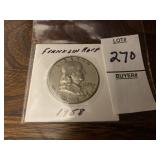 1958  Franklin half dollar