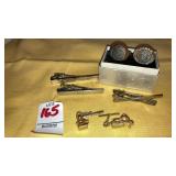Sterling Mexico cufflinks.0000 tie clasps &
