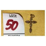 10k cross pendant