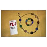 Scarab circle pin, bracelet