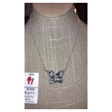 Brighton crystal butterfly reversible necklace
