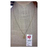 10k tri-gold grapes mini pendant necklace