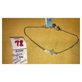 Brighton crystal cross anklet ankle bracelet