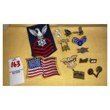 Vintage U.S. military pins patches - sone