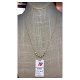 14k bead & pearl necklace