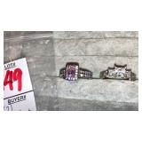 (3) 925 sterling CZ rings