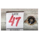 10k onyx w/ diamond chip ring