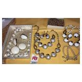 Vintage white & pearl jewelry sets