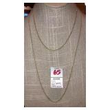 (2) 925 sterling Italy twist rope chains