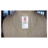 14k gold twist chain