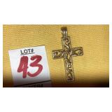10k cross pendant