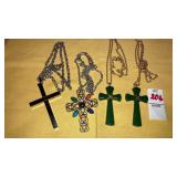 Large cross necklaces