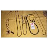 Goldtone vintage necklaces chains