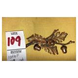 Vintage 10k GF LS Co. oak leaf acorn pin brooch