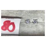 925 Sterling solitaire stud earrings