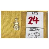 14k teddy bear pendant / charm