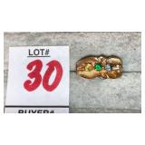 14k gemstone mothers ring