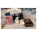 Small Pots, Geese, and Floral Case