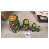 Green Russian Nesting Dolls
