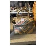 1970s geometric style patterned box purse
