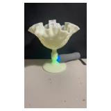 Fenton custard glass compote Persian Medallion