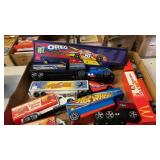 Box Lot of Toy Tractor Trailers and Box Trucks