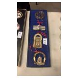 Set of 4 White House Christmas Ornaments