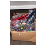 Box of Christmas Decorations