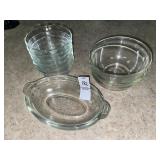 Pyrex custard bowls & variety glass bowls