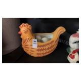 Orange Hen W Eggs