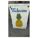 Bock Slate Pineapple Welcome sign
