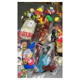 Assortment of McDonaldï¿½s toys, Rubikï¿½s cubes, and