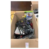 Box of Xbox Cords and Manuals