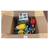 Box of M&M Figures and Tins