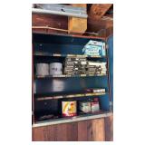 Lot of Muffler Clamps and Cabinet