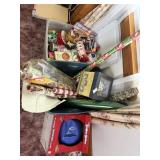 Lot of Christmas Wrapping Paper & Decor