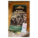 The Three Stooges VHS and Post baseball cards NIB