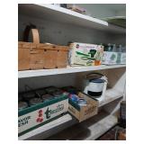 2 shelves of canning items