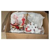 Box of bird decorations