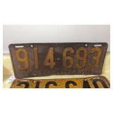 1923 Pennsylvania License Plate