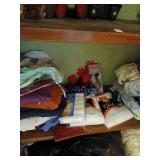 Shelf lot of clothes and etc