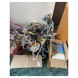 Box lot- clothes hangers & variety