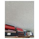 Shelf lot of books and misc.