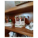 Christmas ceramic lot, music box