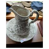 Ceramic pitcher and bowl
