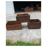 Vintage ammo and cow lick boxes